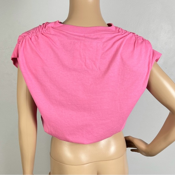 NEW SR+ RONNY KOBO PINK SLEEVELESS CROP TOP - Picture 4 of 4